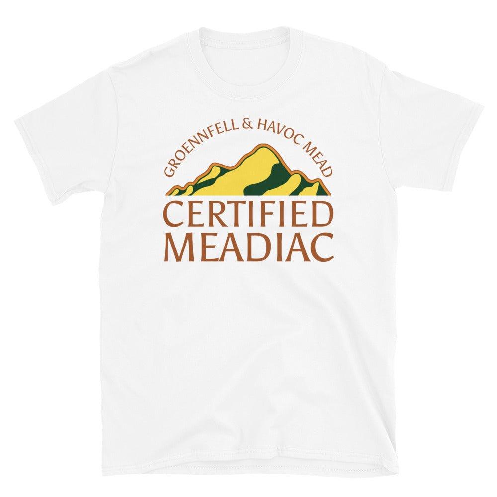 Certified Meadiacs Short-Sleeve Unisex T-Shirt White/Gray - Groennfell & Havoc Mead Store