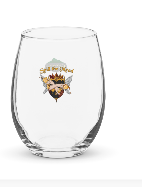 Spill the Mead and Groennfell Stemless Wine Glass