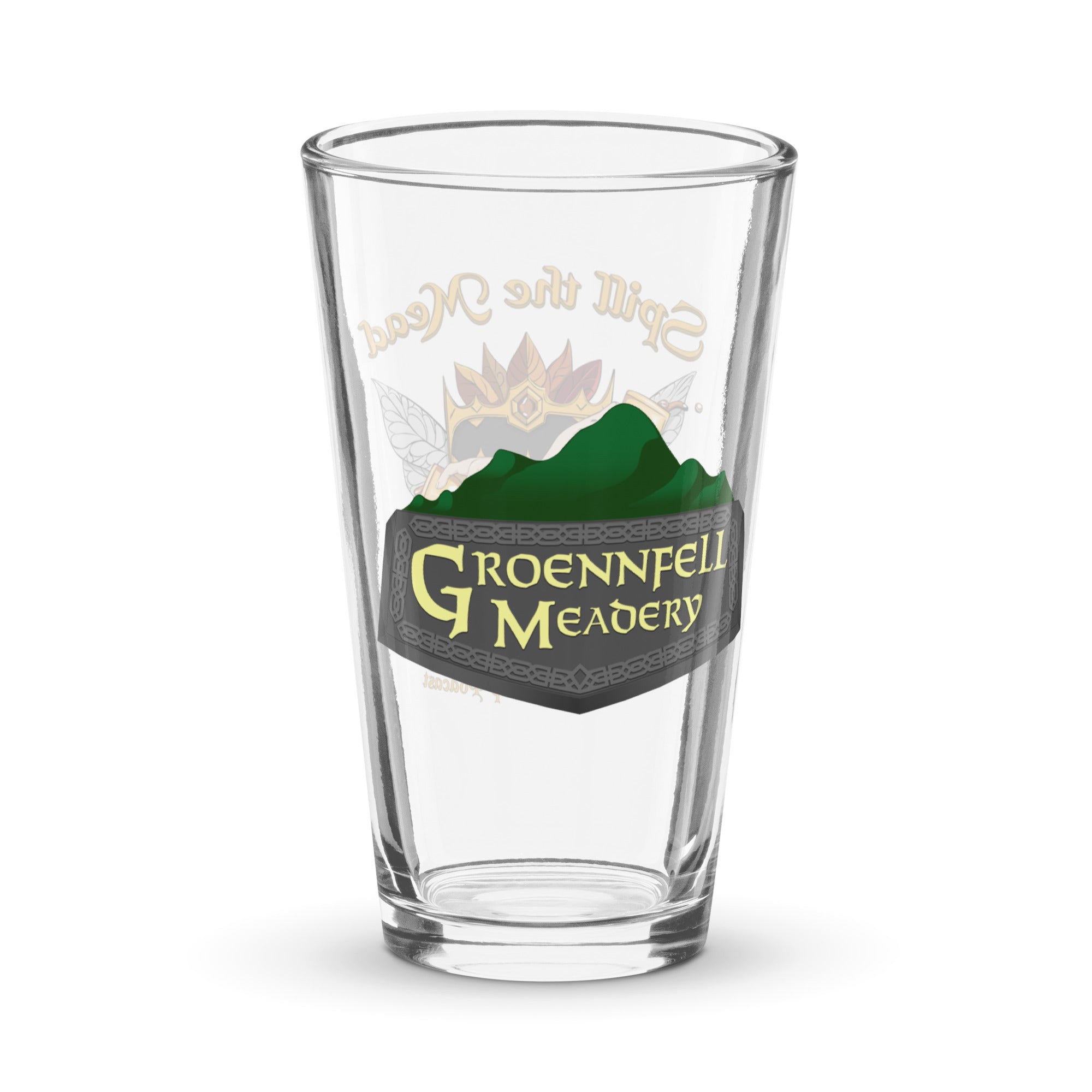 Spill the Mead Podcast and Groennfell Pint Glass